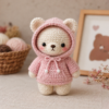 Thú bông len mini mặc áo hoodie (amigurumi)